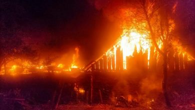 Photo of Residential house damaged in fire at Sangambati Mugalmaidan