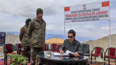 Photo of Ladakh MP inaugurates road constructed by Indian Army at 18600 ft.
