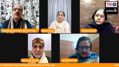 Photo of Vomedh’s webinar on exodus day about literature in exile invokes keen interest and engagement on digital platforms