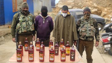 Photo of Police arrests 02 bootleggers in Bandipora, illicit liquor recovered
