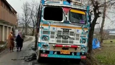 Photo of Driver charred to death inside truck in Qazigund