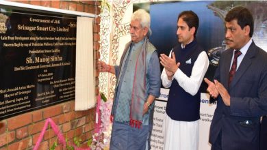 Photo of Lt Governor lays foundation stone of various projects under Srinagar Smart City