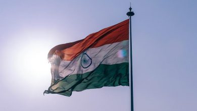 Photo of Army setup flag post