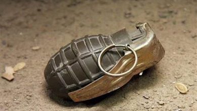 Photo of Grenade lobbed at CRPF bunker