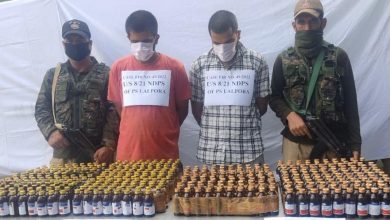 Photo of Two peddlers arrested with 450 bottles of Codeine