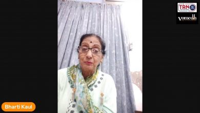 Photo of Rajinder Koul Premi, a well-known social activist and the elder son of Shaheed Sarwanand Koul Premi talks about the importance of preserving and propagating Mother Tongue in Exile.
