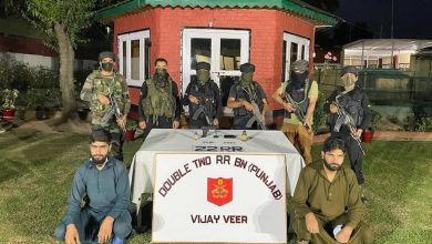 Photo of LeT hybrid terrorist, OGW arrested in Sopore: Police