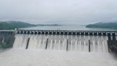 Photo of Sardar Sarovar dam on river Narmada filled to highest capacity; third time in history