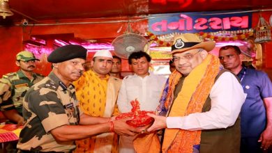 Photo of Union minister Amit Shah on a two-day visit to Rajasthan