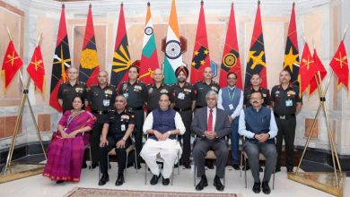 Photo of Defence Minister Rajnath Singh interacts with senior leadership of Indian Army