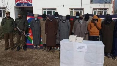 Photo of Five cops among 17 held as police bust major drug racket in north Kashmir
