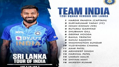 Photo of First T-20 International of three match series between India and Sri Lanka to be played in Mumbai
