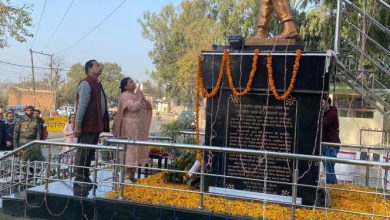 Photo of Tribute paid to Captain Tushar on his martyrdom day