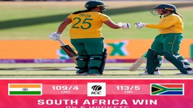 Photo of South Africa beat India by 5 wickets to clinch Women’s T20 Tri-series title