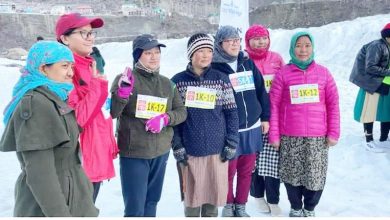 Photo of 135 people take part in ‘snow marathon’