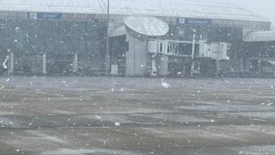 Photo of Flight operations hit by snowfall, low visibility at Srinagar airport