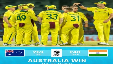Photo of Australia defeat India by 21 runs in 3rd ODI, clinch series by 2-1
