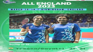 Photo of All England Open Badminton Championships: India’s Women’s Doubles pair Treesa Jolly & Gayatri Gopichand Pullela advance to 2nd round