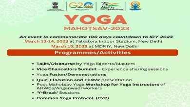 Photo of 2nd day of Yoga Mahotsav 2023 scheduled at Talkatora Indoor Stadium in New Delhi