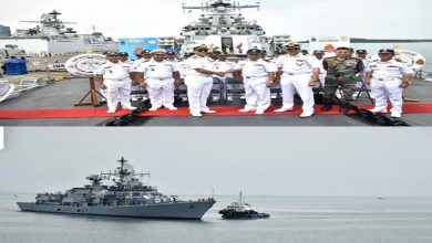 Photo of INS Delhi, INS Satpura make port-call at Sihanoukville in Cambodia