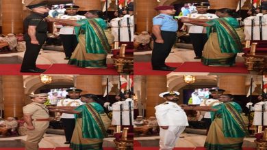 Photo of President Droupadi Murmu confers 37 Gallantry awards