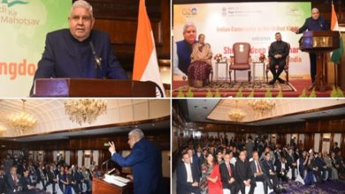 Photo of V Prez Jagdeep Dhankhar addresses members of Indian community in UK