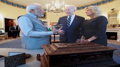Photo of PM Narendra Modi presents special gifts to President Joe Biden, First Lady Jill Biden at White House in Washington, DC