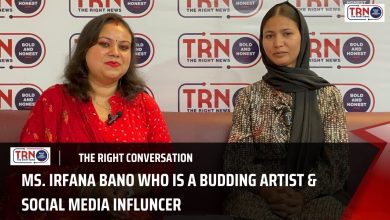 Photo of #TheRightConversation with Ms. Irfana Bano, the Budding Artist & Social Media Influencer”.