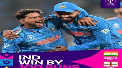 Photo of India beat England by 100 runs to win their sixth consecutive match in ICC Men’s Cricket World Cup