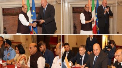 Photo of Raksha Mantri Rajnath Singh holds talks with Italian counterpart Guido Crosetto in Rome
