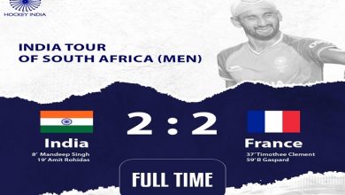 Photo of Indian Men’s Hockey team holds 2-2 draw with France in their second match in South Africa