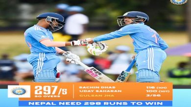 Photo of India beat Nepal by 132 runs to enter semifinal of ICC Under19 Men’s World Cup Cricket at Bloemfontein in South Africa