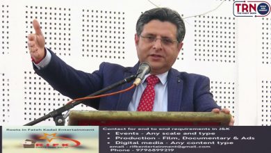 Photo of #TRN Sh. Arvind Karwani, (JKAS) Relief & Rehabilitation Commissioner talking about Kashmiri language