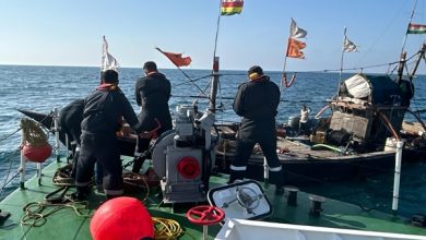 Photo of Indian Coast Guard Rescues Five Fishermen From A Sinking Indian Fishing Boat At Mid-Sea, Approximately 50 Km From Porbandar