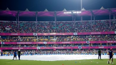 Photo of Match Between Rajasthan Royals And Kolkata Knight Riders Abandoned Due To Rain At Barsapara