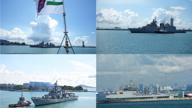 Photo of Indian Naval Ships Delhi, Shakti, And Kiltan Reach Singapore