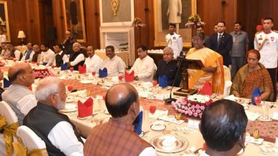 Photo of Outgoing Union Council Of Ministers Attend Farewell Dinner At Rashtrapati Bhawan