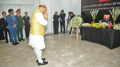 Photo of Defence Minister Rajnath Singh Visited The Vietnam Embassy In New Delhi