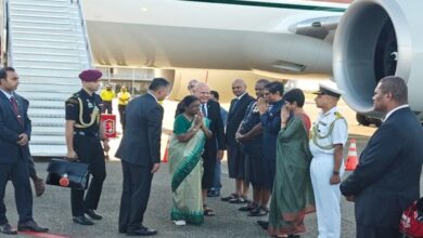 Photo of President Droupadi Murmu arrives in Nadi, Republic of Fiji