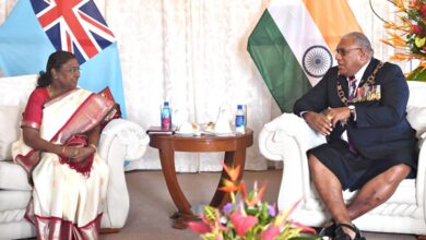 Photo of President Droupadi Murmu meets President Ratu Wiliame Maivalili Katonivere of Fiji at State House, Suva