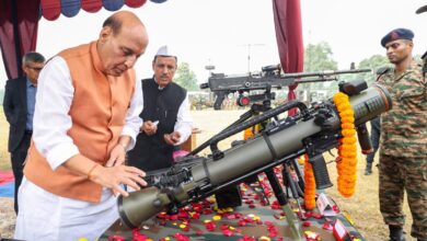 Photo of Defence Minister Rajnath Singh performs Shastra Puja on Bijoya Dashami