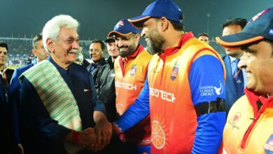 Photo of LG Manoj Sinha Attends Final Match Of The Legends League Cricket At Bakshi Stadium In Srinagar