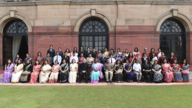 Photo of President Droupadi Murmu Interacts With Group Of Women Achievers In Indian Aviation Sector
