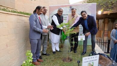 Photo of Union Minister Bhupender Yadav plants sapling at Indian Embassy in Riyadh