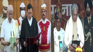Photo of Rajendra Vishwanath Arlekar sworn in as Kerala’s Governor; Arif Mohammad Khan takes oath as Bihar’s Guv