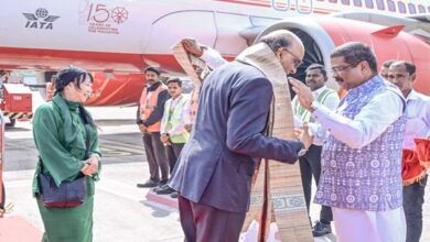 Photo of Singapore President arrives in Odisha for 2-day visit
