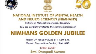 Photo of President Murmu to be Chief Guest at Golden Jubilee Celebrations of NIMHANS in Bengaluru