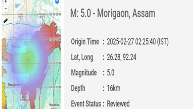 Photo of Magnitude 5 earthquake Jolts Assam’s Morigaon, tremors felt in Guwahati