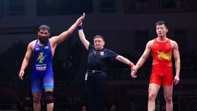 Photo of Sunil Kumar wins Bronze Medal in 87 kg Greco Roman category