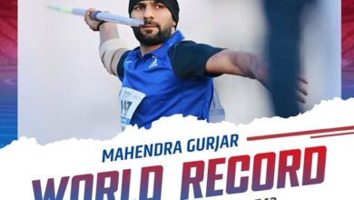 Photo of Mahendra Gurjar creates new world record in Men’s Javelin throw at Nottwil World Para Athletics Grand Prix in Switzerland